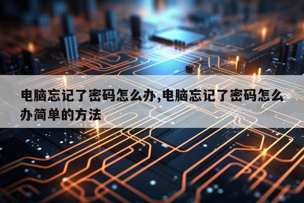 电脑忘记了密码怎么办,电脑忘记了密码怎么办简单的方法