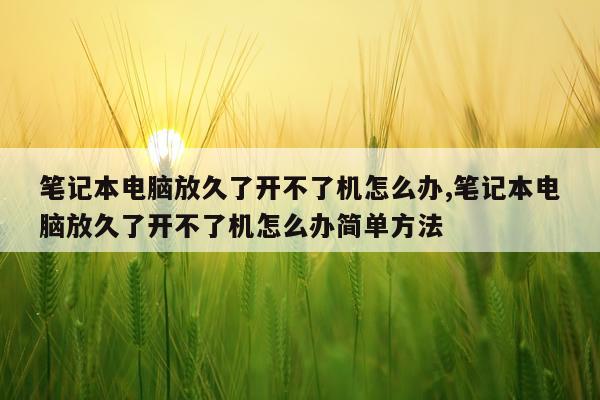 笔记本电脑放久了开不了机怎么办,笔记本电脑放久了开不了机怎么办简单方法