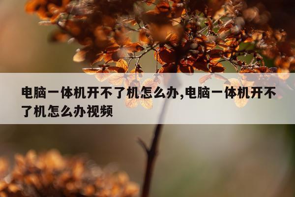 电脑一体机开不了机怎么办,电脑一体机开不了机怎么办视频