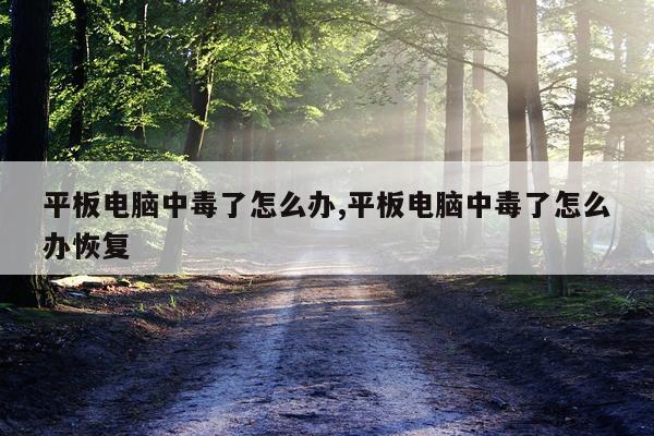 平板电脑中毒了怎么办,平板电脑中毒了怎么办恢复