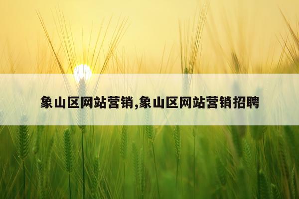 象山区网站营销,象山区网站营销招聘
