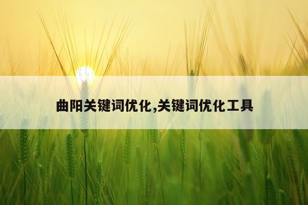 曲阳关键词优化,关键词优化工具