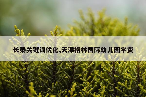 长泰关键词优化,天津格林国际幼儿园学费