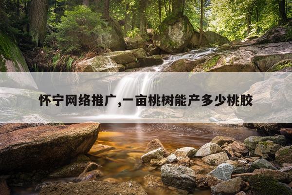 怀宁网络推广,一亩桃树能产多少桃胶